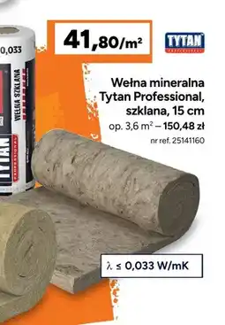 Bricoman Wełna mineralna Tytan Professional szklana 15 cm oferta