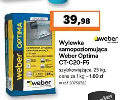 Bricoman Wylewka samopoziomująca Weber Optima CT-C20-F5 szybkowiążąca oferta