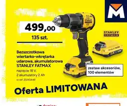 Bricoman Bezszczotkowa wiertarko-wkrętarka udarowa akumulatorowa Stanley Fatmax oferta