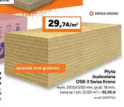 Bricoman Płyta budowlana OSB-3 Swiss Krono oferta