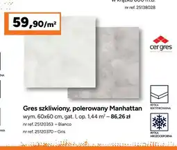 Bricoman Gres szkliwiony polerowany Manhattan Cer oferta
