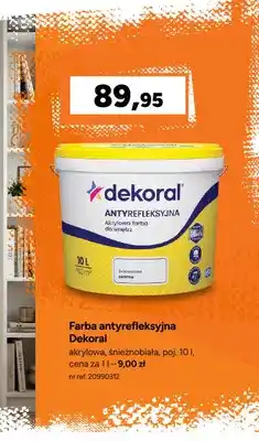 Bricoman Farba antyrefleksyjna Dekoral akrylowa śnieżnobiała oferta