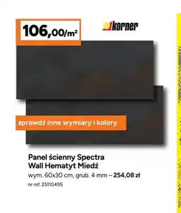 Bricoman Panel ścienny Spectra Wall Hematyt Miedź Korner oferta