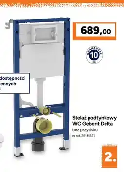 Bricoman Stelaż podtynkowy Wc Geberit Delta oferta