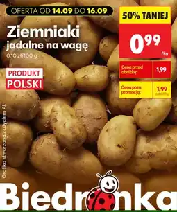 Biedronka Ziemniaki jadalne na wagę oferta