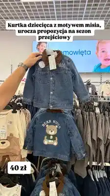 Pepco Kurtka jeansowa dziecięca Pepco Bear Hugs oferta