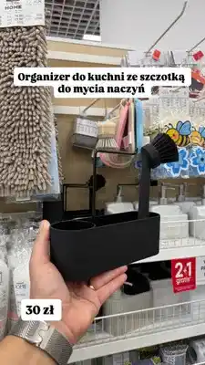 Pepco Organizer do kuchni ze szczotką do mycia naczyń Pepco Home oferta