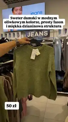 Pepco Sweter damski oliwkowy oferta