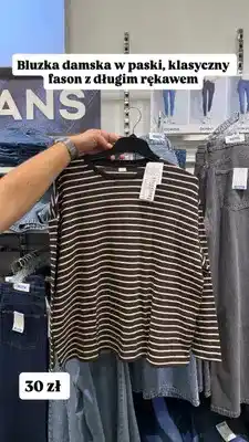 Pepco Bluzka damska w paski z długim rękawem oferta