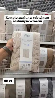 Pepco Komplet zasłon Pepco Home z motywem roślinnym oferta