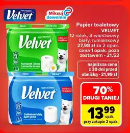 Carrefour Papier toaletowy Velvet oferta