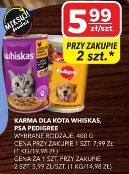 Top Market Karma dla kota Whiskas, psa Pedigree oferta