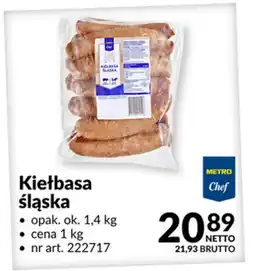 Makro Kiełbasa Śląska Metro Chef oferta