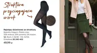 Tchibo Rajstopy dzianinowe ze strukturą oferta