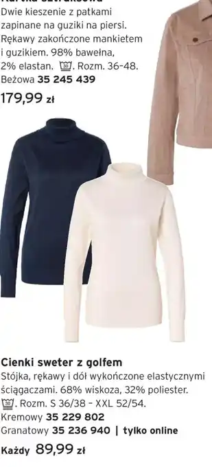 Tchibo Cienki sweter z golfem oferta