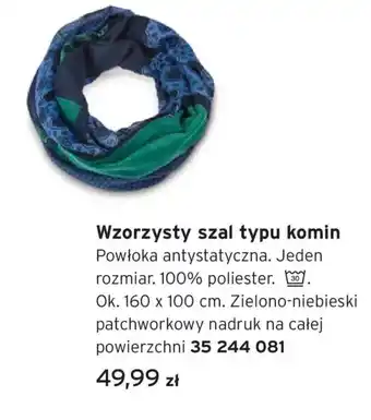 Tchibo Wzorzysty szal typu komin oferta