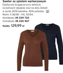 Tchibo Sweter ze splotem warkoczowym oferta