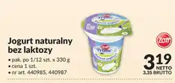 Makro Jogurt naturalny bez laktozy Zott Primo oferta