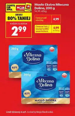 Biedronka Masło Ekstra Mleczna Dolina oferta