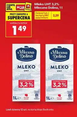 Biedronka Mleko UHT 3,2% Mleczna Dolina oferta