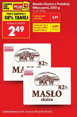 Biedronka Masło Ekstra z Polskiej Mleczarni oferta