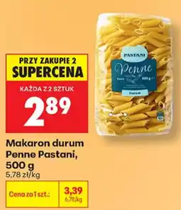 Biedronka Makaron durum Penne Pastani oferta