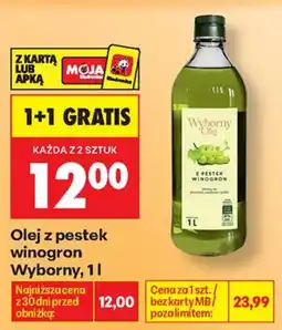 Biedronka Olej z pestek winogron Wyborny oferta
