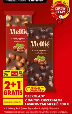 Biedronka Czekolady z całymi orzechami laskowymi Meltié oferta