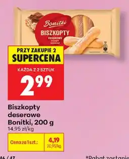 Biedronka Biszkopty deserowe Bonitki oferta