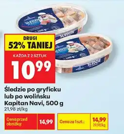 Biedronka Śledzie po gryficku lub po wolińsku Kapitan Navi oferta