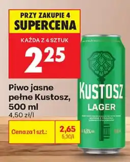 Biedronka Piwo jasne pełne Kustosz oferta