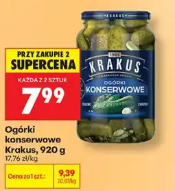 Biedronka Ogórki konserwowe Krakus oferta