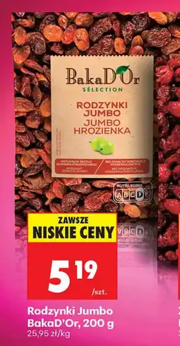 Biedronka Rodzynki Jumbo BakaD'Or oferta