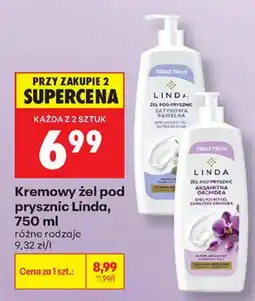 Biedronka Kremowy żel pod prysznic Linda oferta