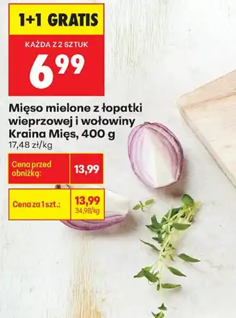 Biedronka Mięso mielone z łopatki wieprzowej i wołowny Kraina Mięs oferta