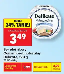Biedronka Ser pleśniowy Camembert naturalny Delikate oferta
