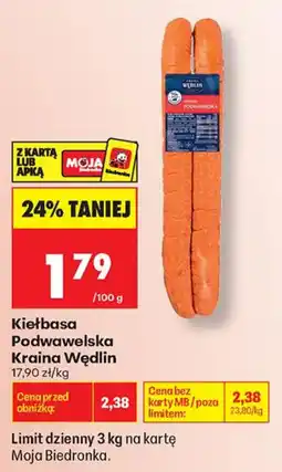 Biedronka Kiełbasa Podwawelska Kraina Wędlin oferta