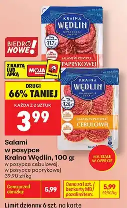Biedronka Salami w posypce Kraina Wędlin oferta