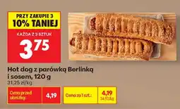 Biedronka Hot dog z parówką Berlinką i sosem oferta