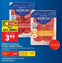 Biedronka Salami w posypce Kraina Wędlin oferta