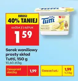 Biedronka Serek waniliowy prosto skład Tutti oferta