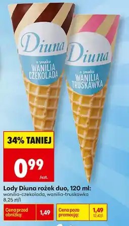 Biedronka Lody Diuna rożek duo oferta