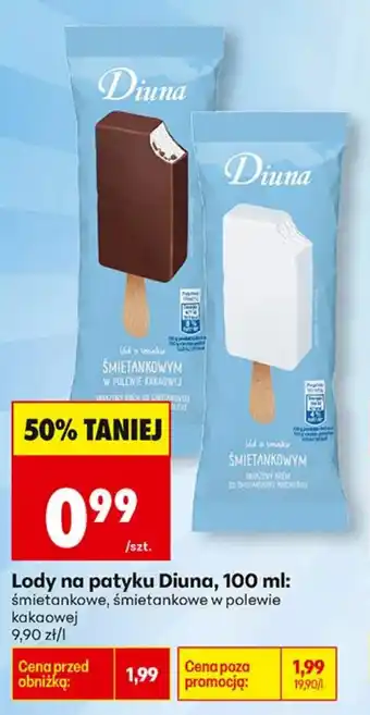 Biedronka Lody na patyku Diuna oferta
