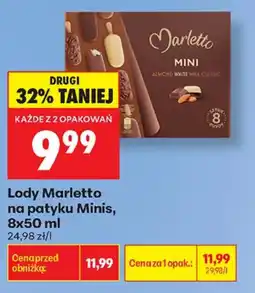 Biedronka Lody Marletto na patyku Minis oferta