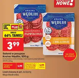 Biedronka Salami w posypce Kraina Wędlin oferta