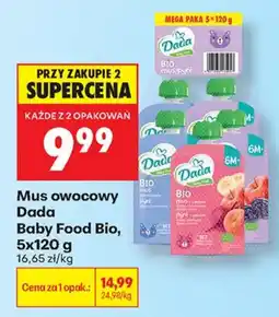 Biedronka Mus owocowy Dada Baby Food Bio oferta