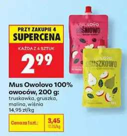 Biedronka Mus Owolovo 100% owoców oferta