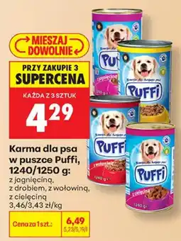 Biedronka Karma dla psa w puszcze Puffi oferta