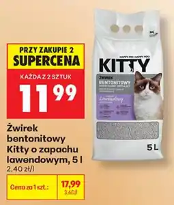 Biedronka Żwirek bentonitowy Kitty o zapachu lawendowym oferta
