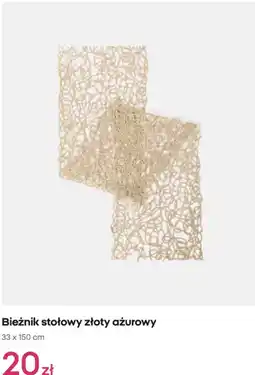 Pepco Bieżnik stołowy złoty ażurowy, 33 x 150 cm oferta